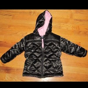 Black Fleece Lined Puffer Coat